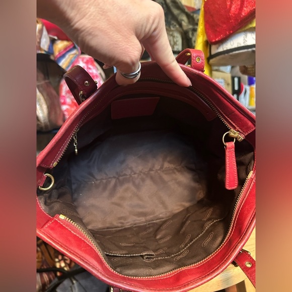 1992 Coach TRUE VINTAGE Red Legacy Market Tote​ - Picture 14 of 15